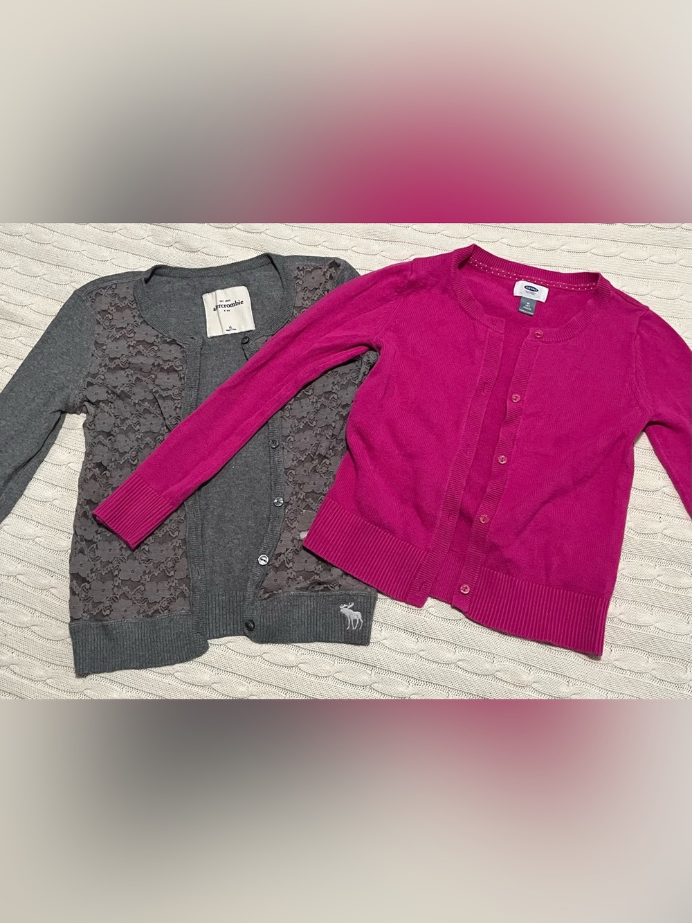 Girls Size 8/10 2 piece bundle!Abercrombie & Fitch/Gap Button-Up Cardigan